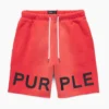 Purple-Brand Shorts - High Risk Jumbo Wordmark - Red - P446-HSRJ323