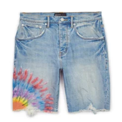 Purple-Brand Shorts - Multicolour Tie Dye Indigo - P020 -Outfixel Sales Untitled 38