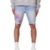 Purple-Brand Shorts - Multicolour Tie Dye Indigo - P020