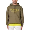 Purple-Brand Hoodie - French Terry Military Stencil Logo - P410