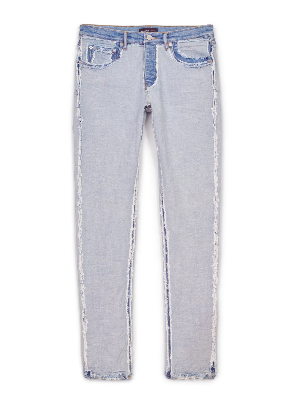 Purple-Brand Jeans - Inside Out Light Indigo Fray - P001 4 Purple-Brand Jeans - Inside Out Light Indigo Fray - P001 - Image 4