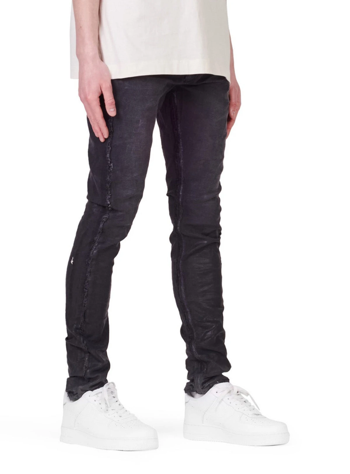 Purple-Brand Jeans - Inside Out Black Fray - P001 3 Purple-Brand Jeans - Inside Out Black Fray - P001 - Image 3
