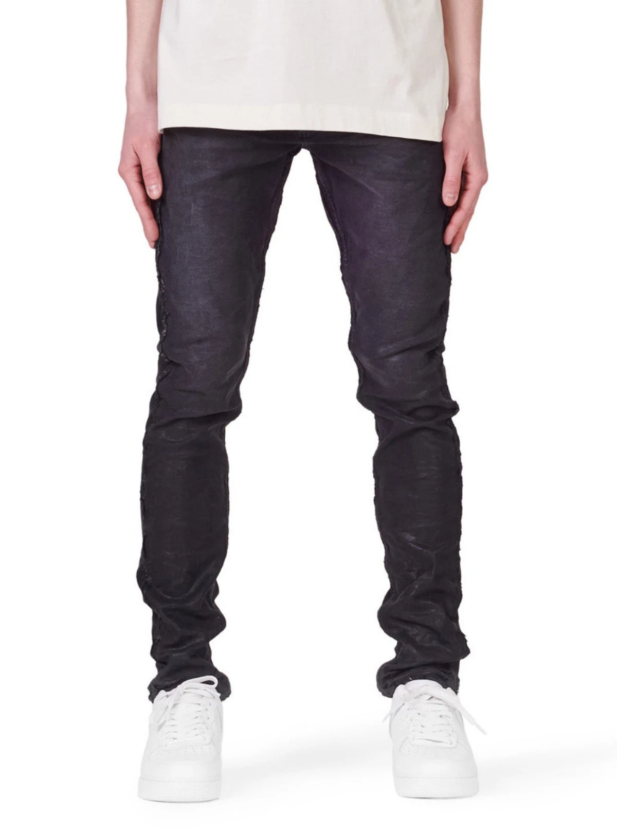 Purple-Brand Jeans - Inside Out Black Fray - P001 1 Purple-Brand Jeans - Inside Out Black Fray - P001