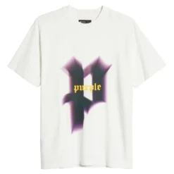 Purple-Brand T-Shirt - Textured Zoom Brilliant White - P104-TZBW