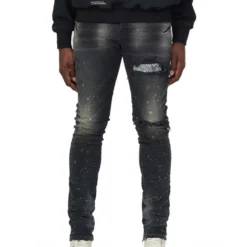 Purple-Brand Jeans - Bandana Patch Pocket Black - P001