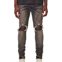 Purple-Brand Jeans - Grey Dirty Blowout - P002