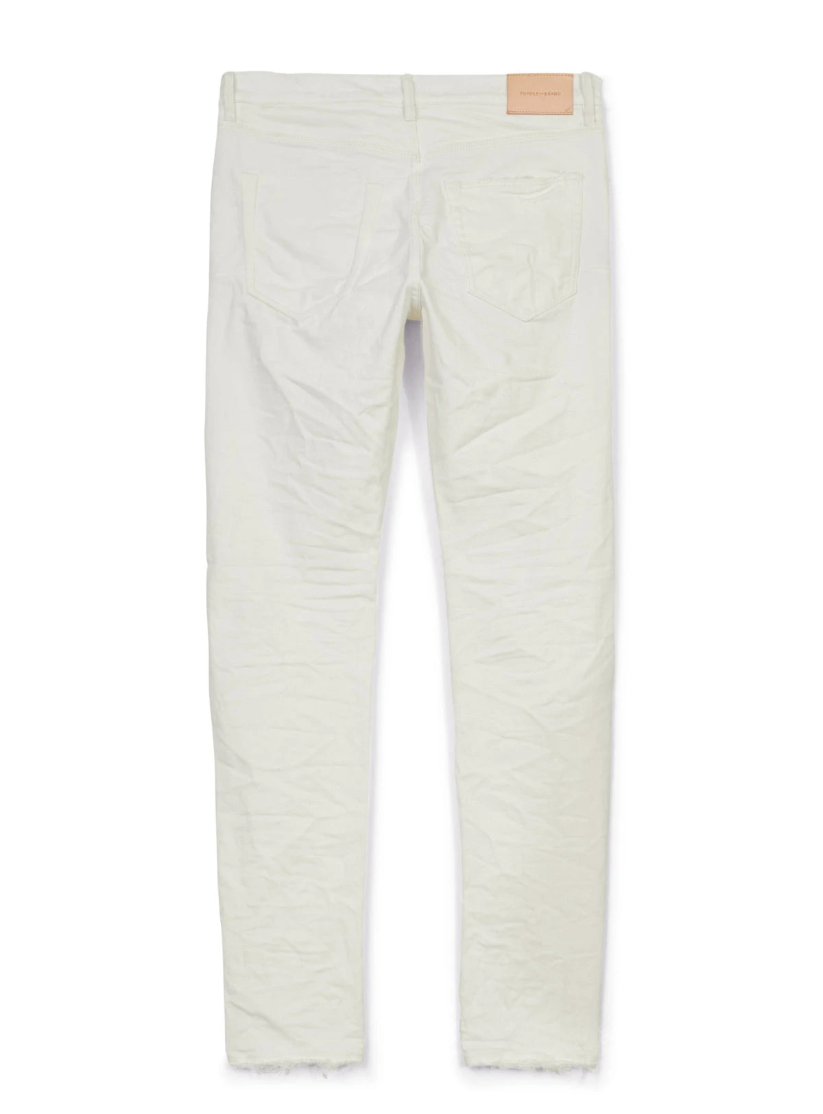 Purple-Brand Jeans - White Four Pocket Destroy W Silicone Outline - P001 4 Purple-Brand Jeans - White Four Pocket Destroy W Silicone Outline - P001 - Image 4