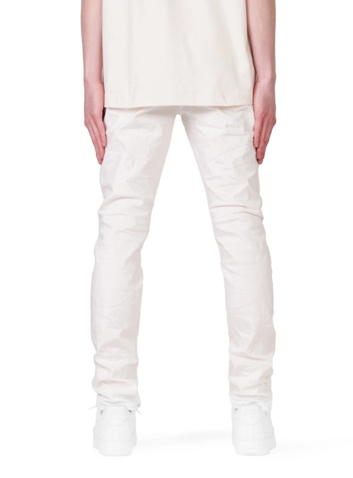 Purple-Brand Jeans - White Four Pocket Destroy W Silicone Outline - P001 2 Purple-Brand Jeans - White Four Pocket Destroy W Silicone Outline - P001 - Image 2