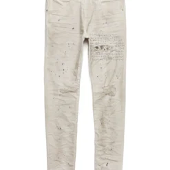 Purple-Brand Jeans - Bandana Patch Print White - P001