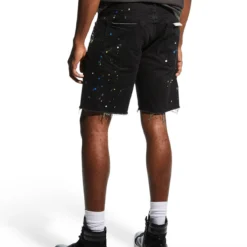 Purple-Brand Jean Shorts - Carpenter Paint Splatter - P020 -Outfixel Sales Web Photo Editor 81