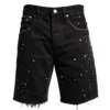 Purple-Brand Jean Shorts - Carpenter Paint Splatter - P020