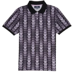 Psycho Bunny Polo T-Shirt - Mens Hudson- 001 Black - B6K783U1PC