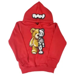 Rawyalty Kids Hoodie - Teddy Robot - Red - RKH-000
