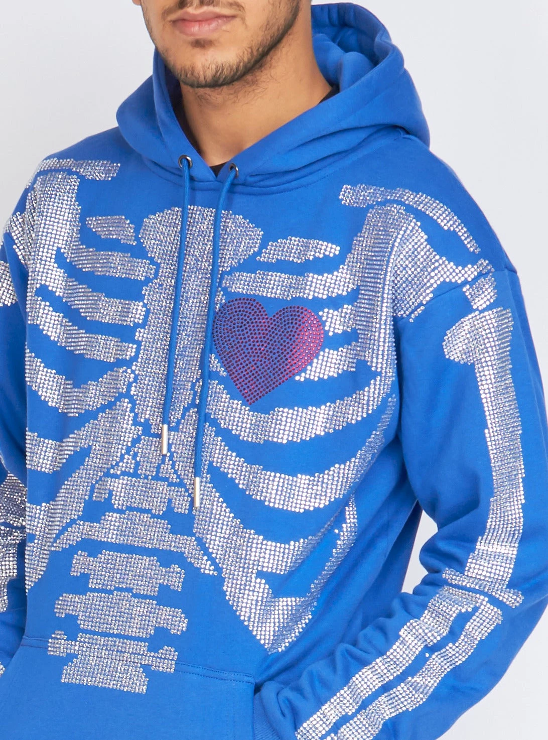 Politics Hoodie - Skeleton - Blue - SKELH101 3 Politics Hoodie - Skeleton - Blue - SKELH101 - Image 3