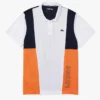Lacoste T-Shirt - Graphic Polo - White With Navy And Orange - DH0840