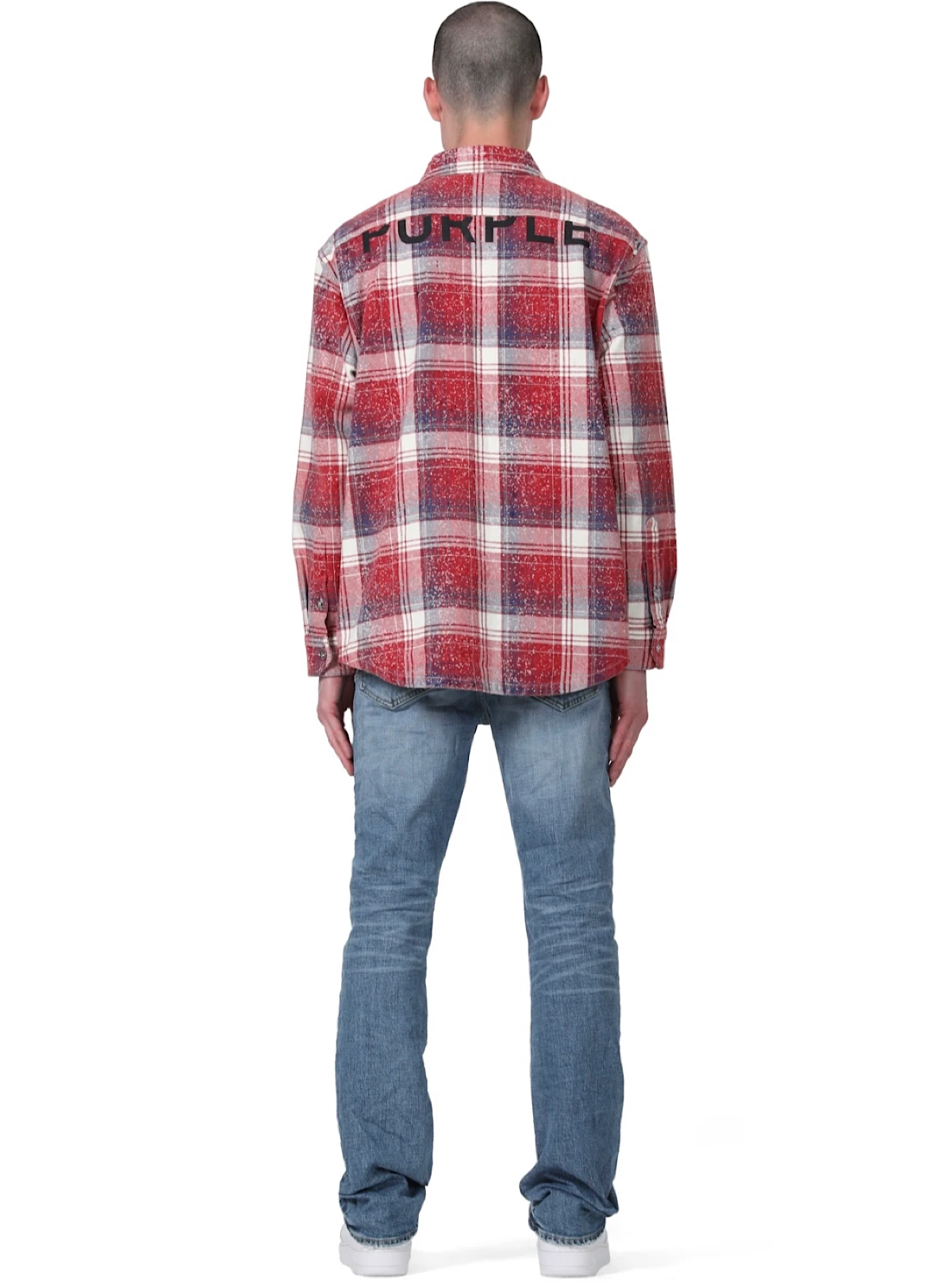 Purple-Brand Shirt - Plaid - Red - P331-PSRN223 2 Purple-Brand Shirt - Plaid - Red - P331-PSRN223 - Image 2