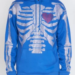 Politics Hoodie - Skeleton - Blue - SKELH101