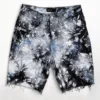 Purple-Brand Shorts - Tie Dye Jacquard Monogram - Blue Black - P020-BBJS222