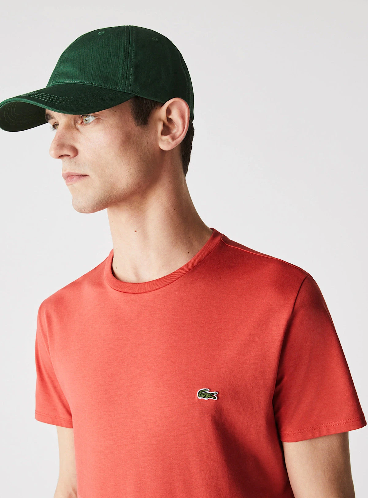 Lacoste T-Shirt - Crewneck Pima Cotton Jersey - Red-67G - TH6709 2 Lacoste T-Shirt - Crewneck Pima Cotton Jersey - Red-67G - TH6709 - Image 2