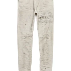 Purple-Brand Jeans - Bandana Patch Pocket - White - P002-BPW