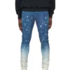Purple-Brand Jeans - Oversprayed Cobalt - Ivory - P002-OCI