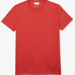 Lacoste T-Shirt - Crewneck Pima Cotton Jersey - Red-67G - TH6709