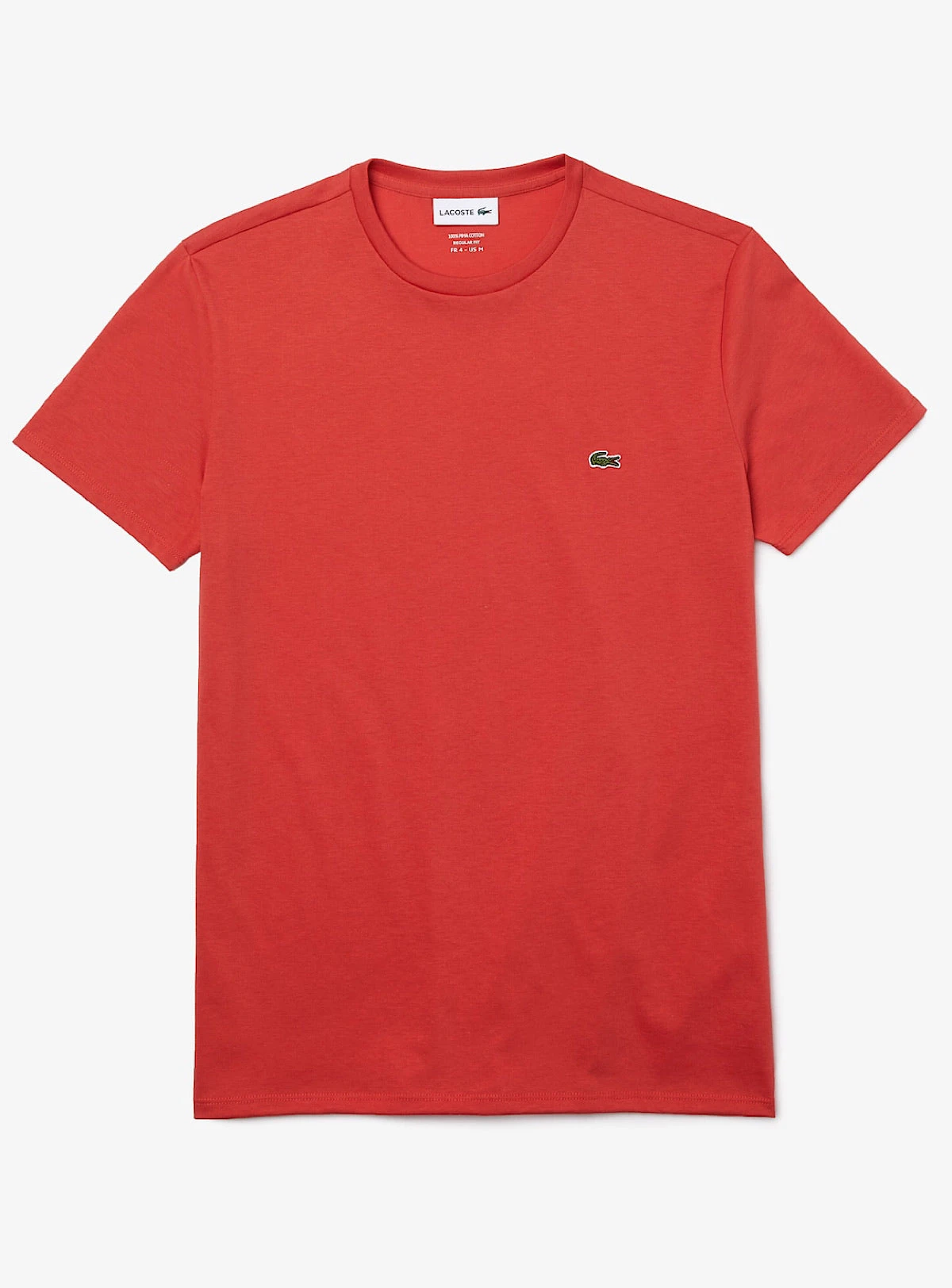Lacoste T-Shirt - Crewneck Pima Cotton Jersey - Red-67G - TH6709 1 Lacoste T-Shirt - Crewneck Pima Cotton Jersey - Red-67G - TH6709