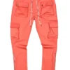 Motive Denim Track Pants - Cargo Track - Coral - MT101
