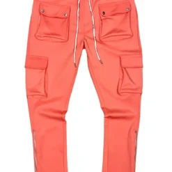 Motive Denim Track Pants - Cargo Track - Coral - MT101