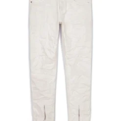 Purple-Brand Jeans - Center Front Hem Zip - White - P002-WHFZ222