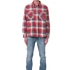 Purple-Brand Shirt - Plaid - Red - P331-PSRN223