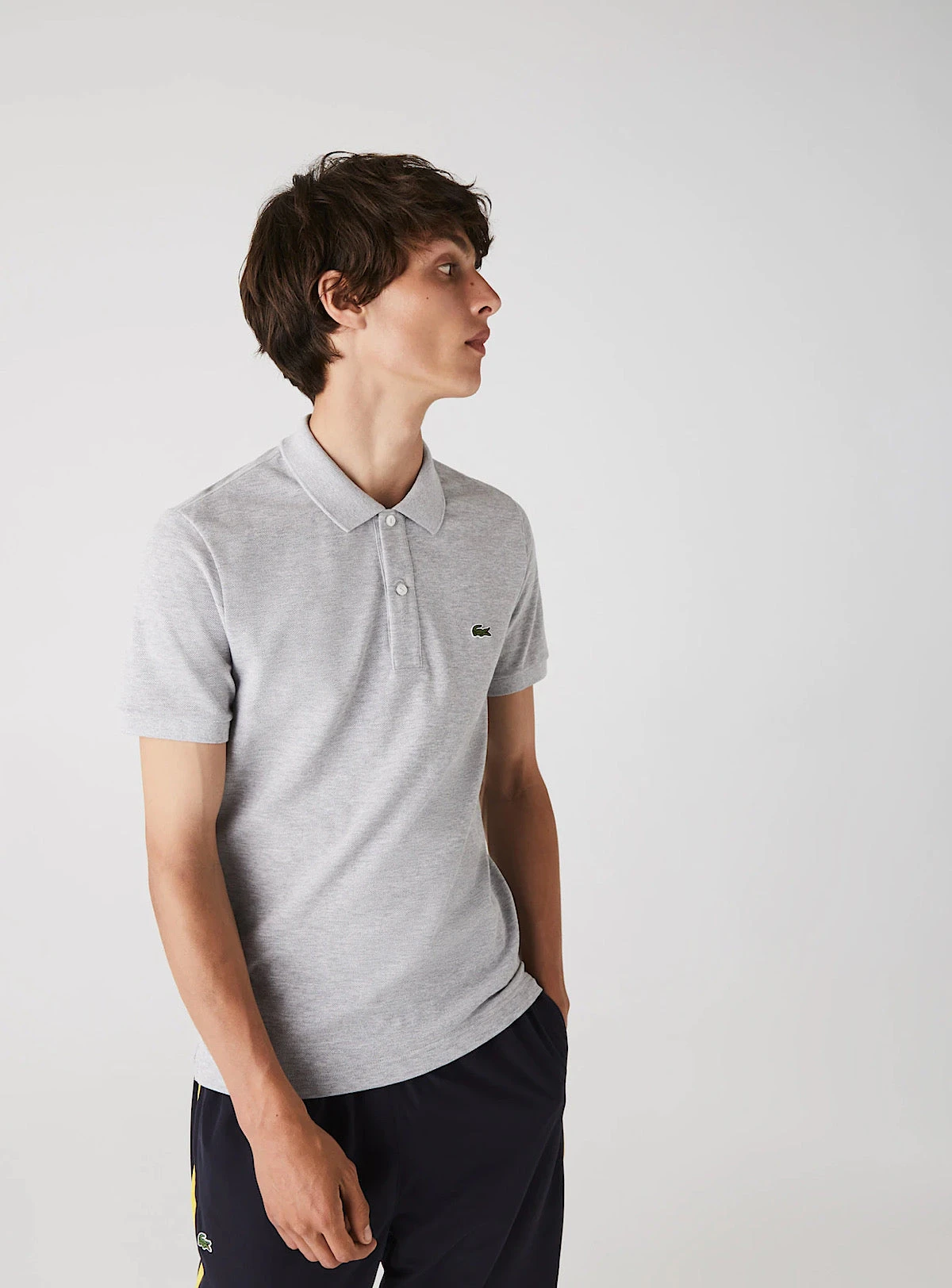 Lacoste T-Shirt - Slim Polo - Grey Chine - PH4012 2 Lacoste T-Shirt - Slim Polo - Grey Chine - PH4012 - Image 2