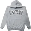 Rawyalty Hoodie - Signature Logo - Grey And White