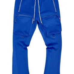 Motive Denim Track Pants - Cargo Stacked - Royal Blue - MT100