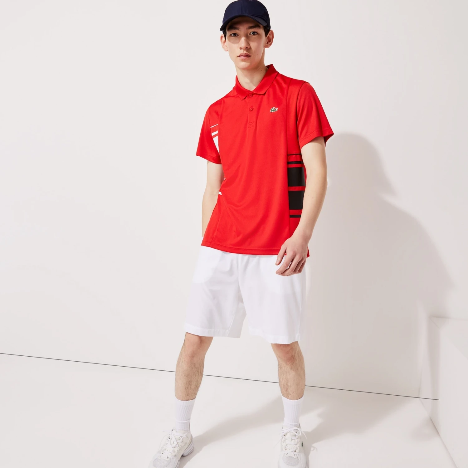 Lacoste T-Shirt - Color-Block Polo - Red And White - DH0866 3 Lacoste T-Shirt - Color-Block Polo - Red And White - DH0866 - Image 3