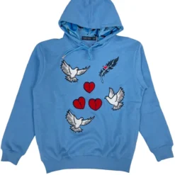 Focus Hoodie - Broken Heart Dove - Caro Blue - 80497