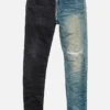 Purple-Brand Jeans - Printed Denim - Black Indigo - P001-BINP222