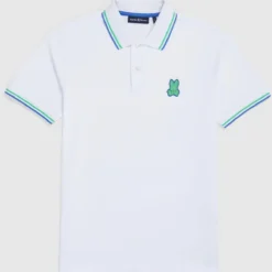 Psycho Bunny Polo T-Shirt - Banks Pique Fashion - White - SP23-B6k600X1PC