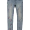 Purple-Brand Jeans - Embroidery Punch Plaid - Light Indigo - P001-LEPP223
