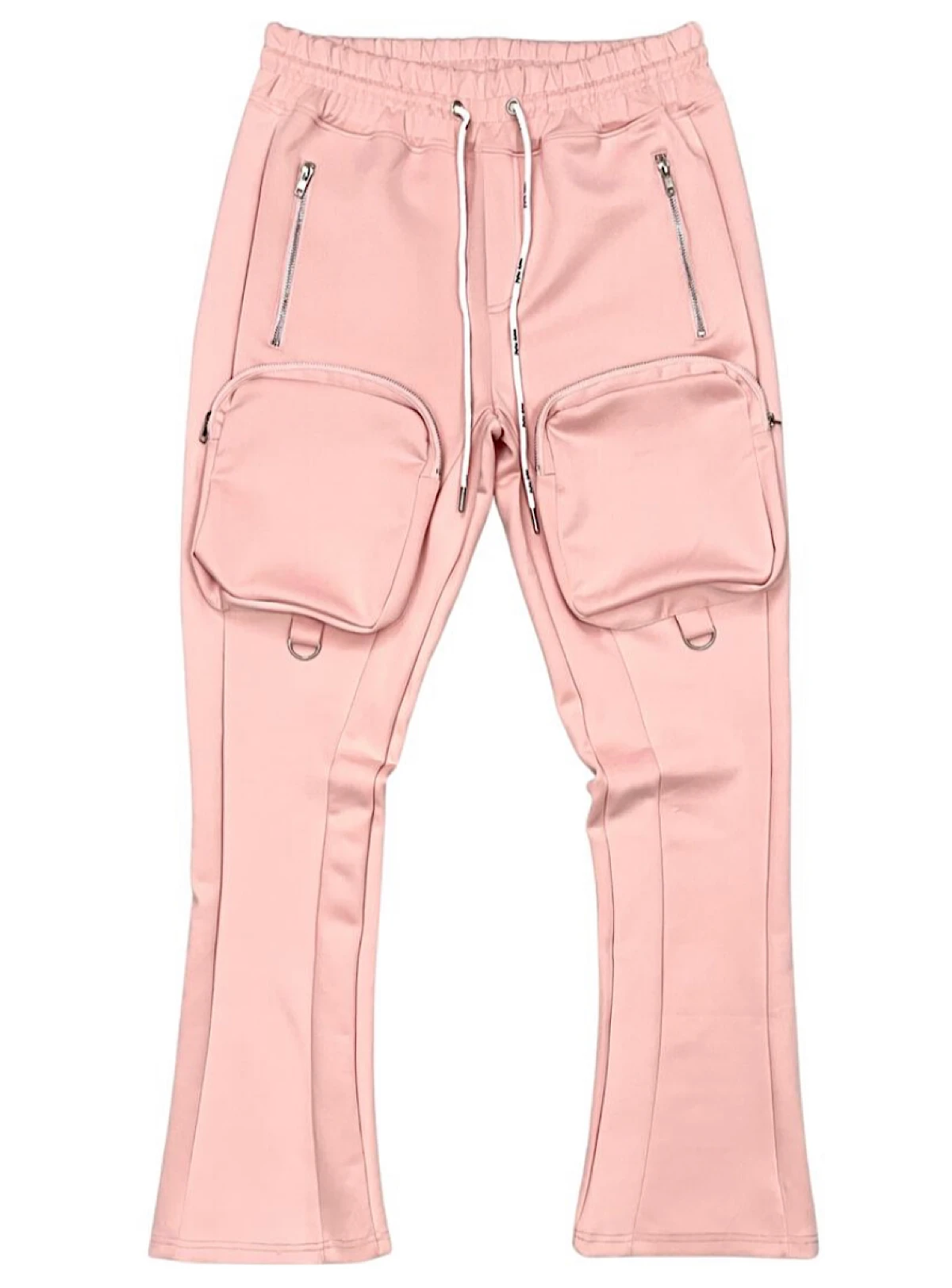 Motive Denim Cargo Stacked Track Pants - Pink- MT100 1 Motive Denim Cargo Stacked Track Pants - Pink- MT100