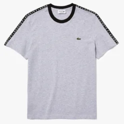 Lacoste T-Shirt - Stripe Cotton - Grey Chine-CCA - TH7079
