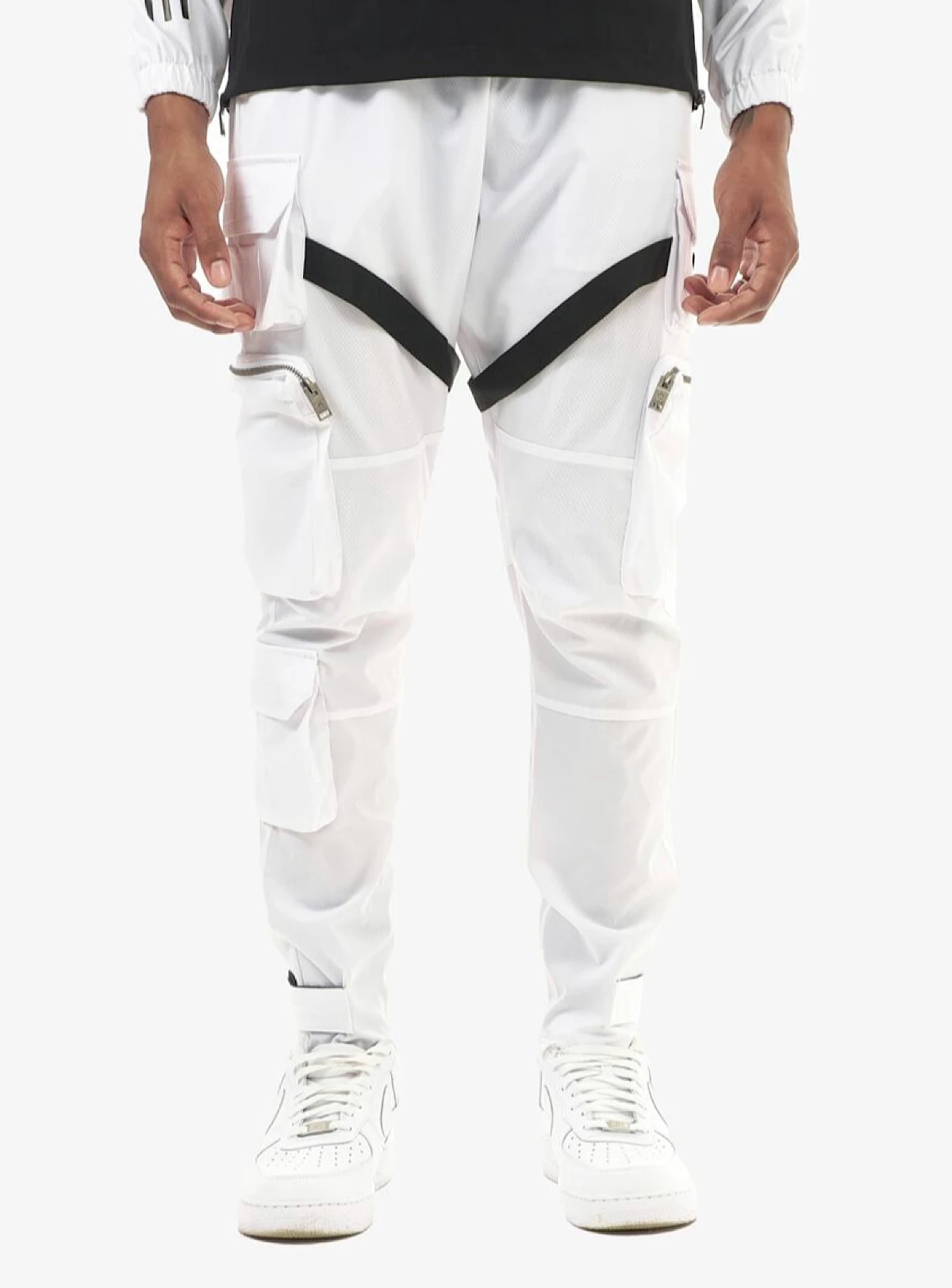 Life Code Track Pants - Utility Straps - White - 13P03 1 Life Code Track Pants - Utility Straps - White - 13P03