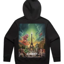 G West Hoodie - In Paris - Black - GWPLHD5010