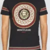 Montfleuri T-Shirt - Lion Crest - Black - 3555