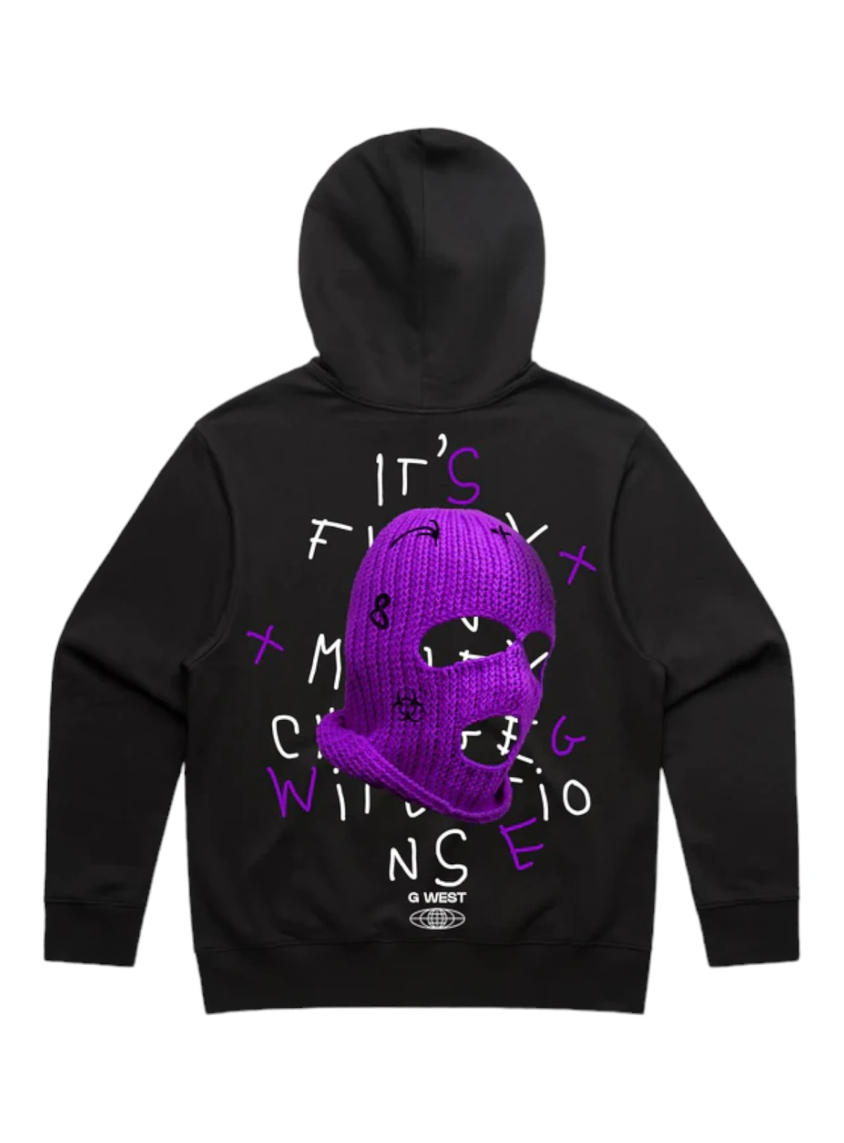 G West Hoodie - Ski Mask - Purple - GWPLHD5023 1 G West Hoodie - Ski Mask - Purple - GWPLHD5023